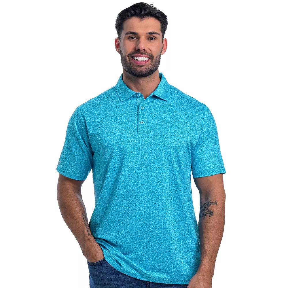Men's Antigua Blooming Polo, Size: Large, Blue Breeze Grey Product Image