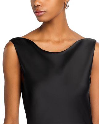 Sleeveless Low Back Draped Gown Product Image