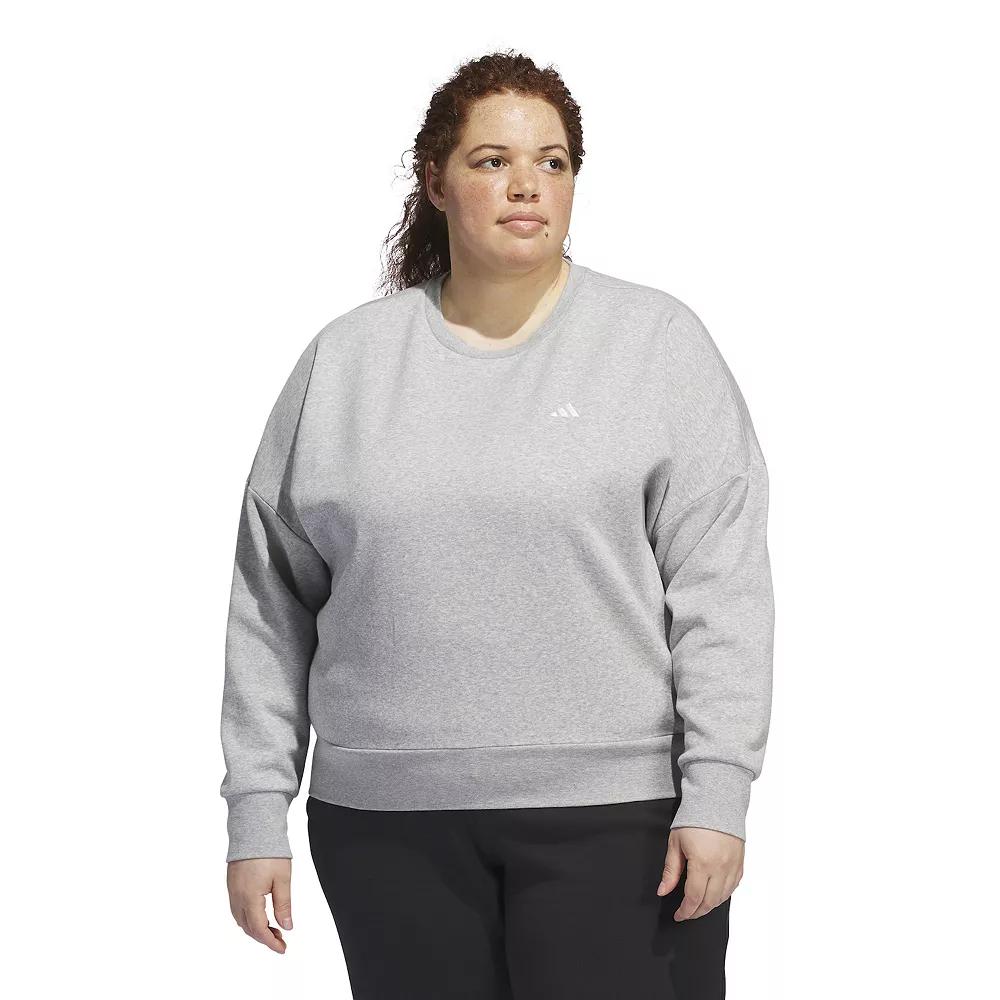Plus Size adidas Essentials Feel Cozy Sportswear Sweatshirt, Women's, Size: 2XL, Medium Grey Grey Product Image