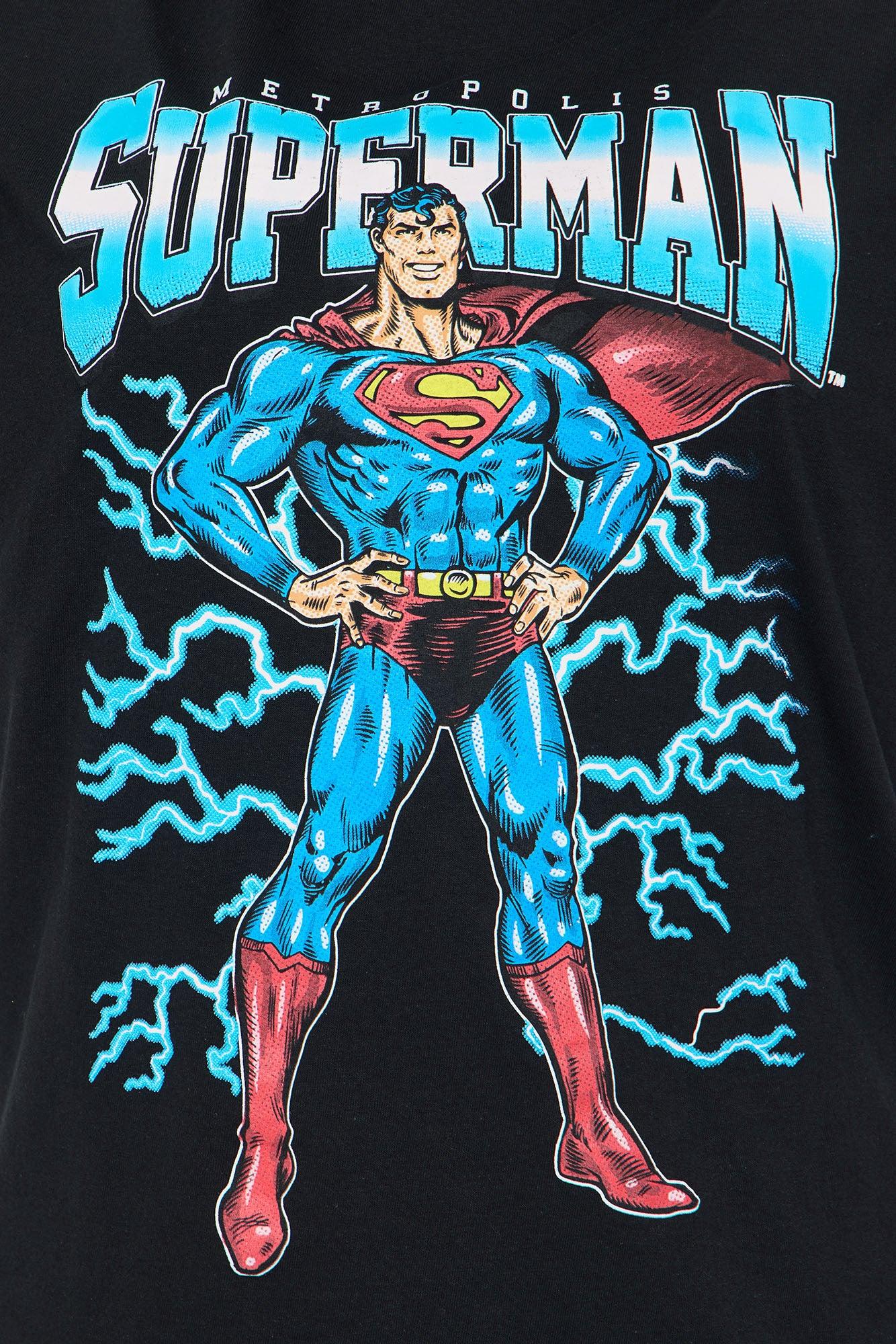 Superman Oversized Tee - Black Female Product Image