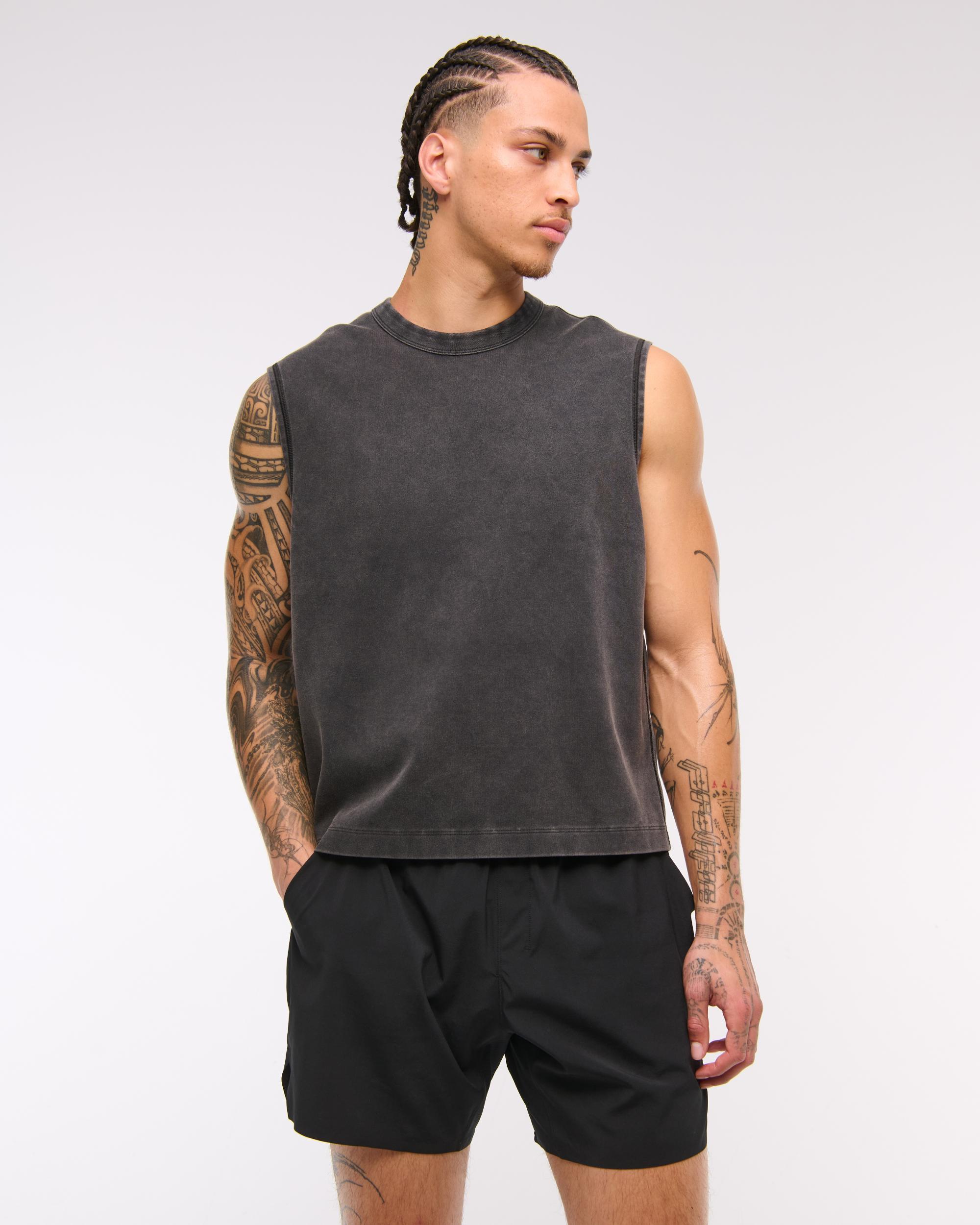 YPB Active Cropped Heavyweight Cotton Tank Product Image