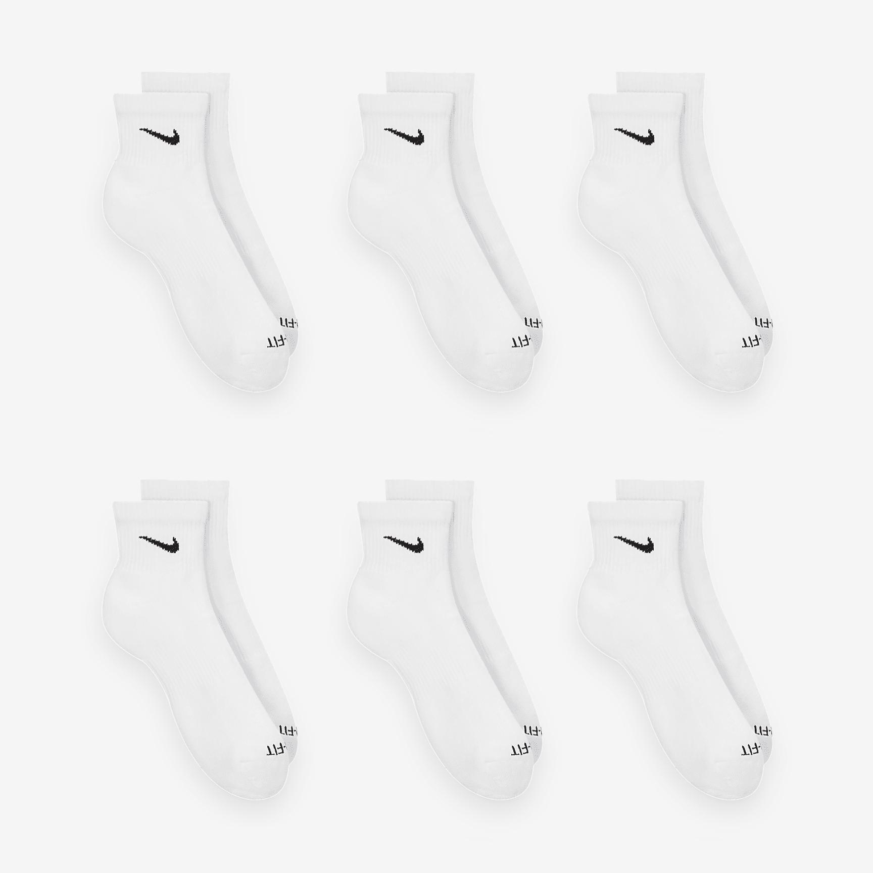 Nike Mens Everyday Plus Cushioned Training Ankle Socks (6 Pairs) | SX6899-100 Product Image