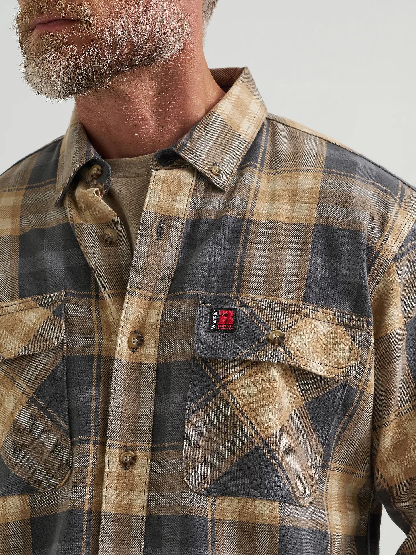 Wrangler® RIGGS Workwear® Flannel Foreman Plaid Work Shirt | Men's SHIRTS | Wrangler® Product Image