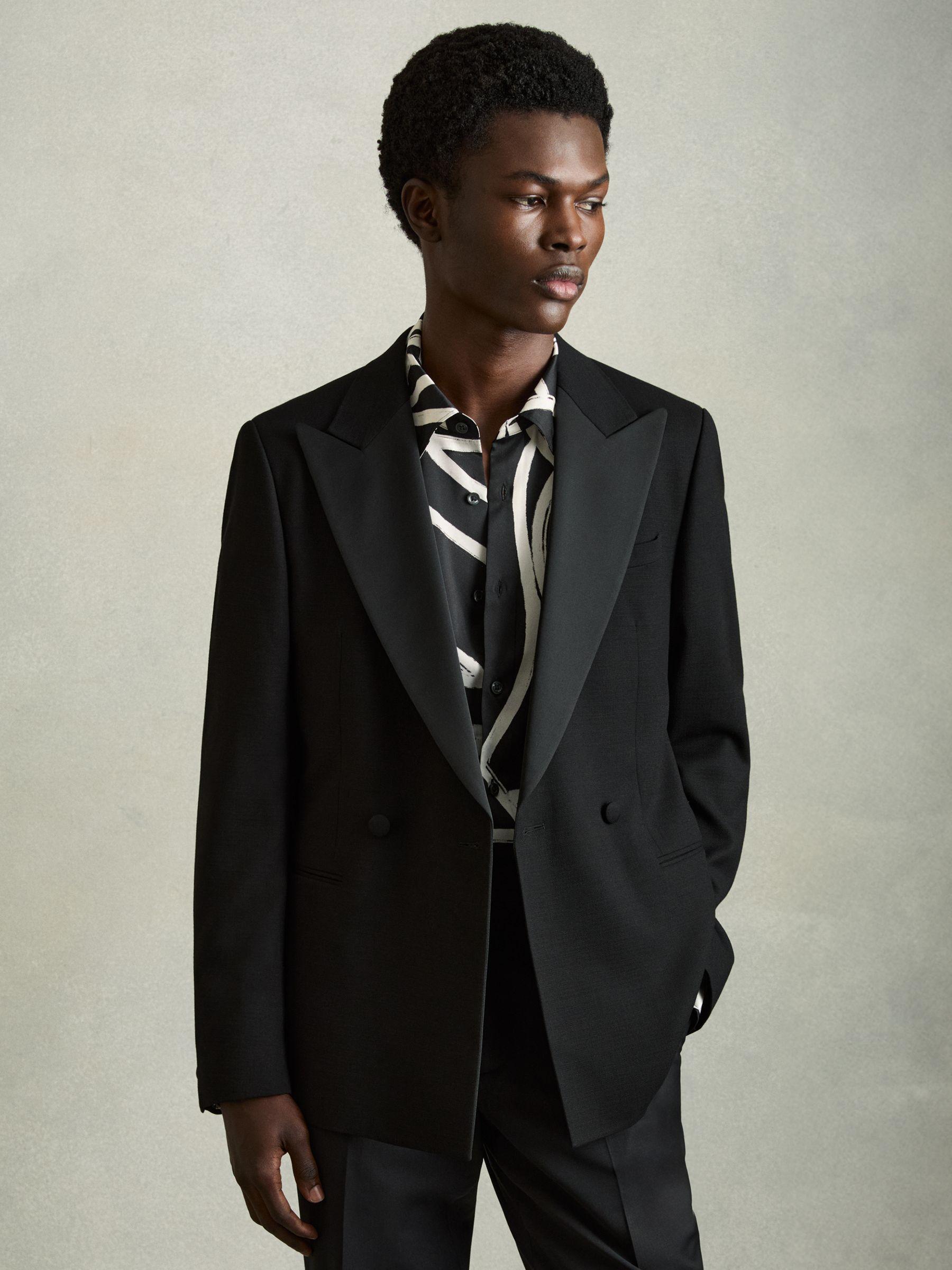 Abstract Painted Print Shirt in Black/White Product Image