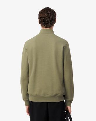 Men's High-Neck Zip-Up Fleece Sweatshirt Product Image