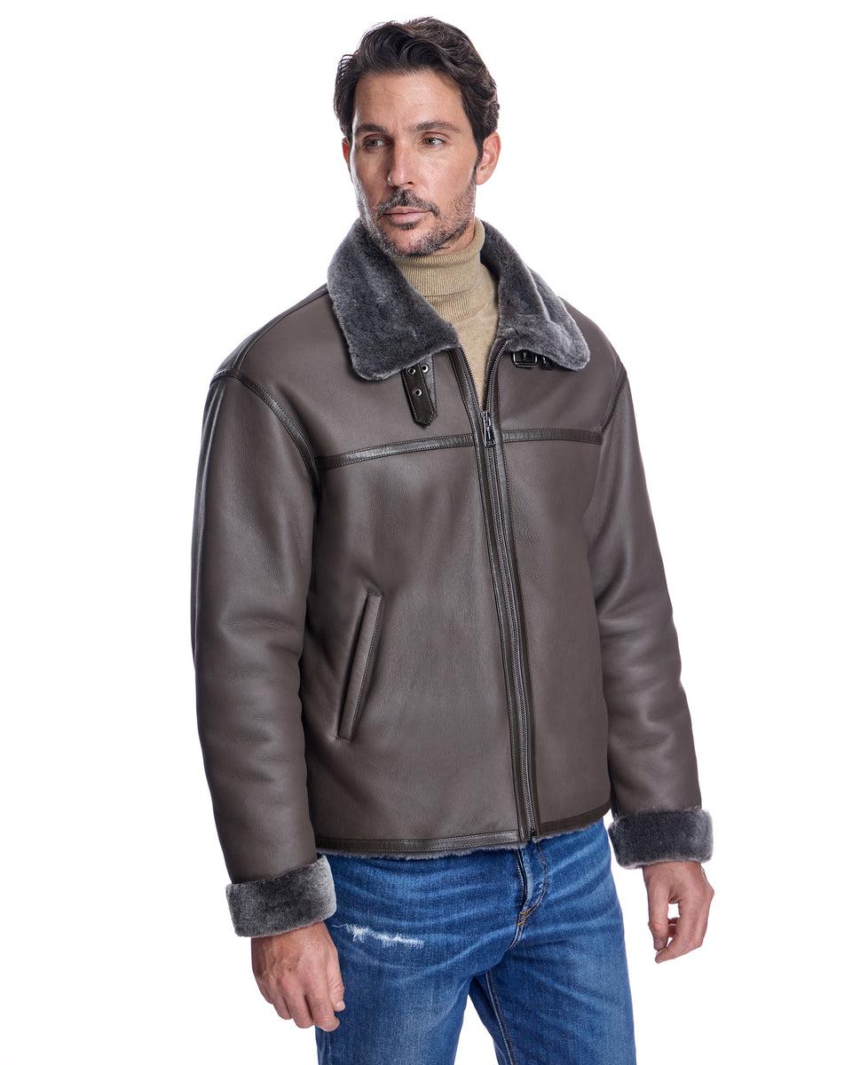 Men's Shearling Lamb Jacket Product Image