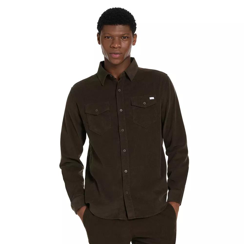 Men's Hurley Corduroy Button Down,  Product Image