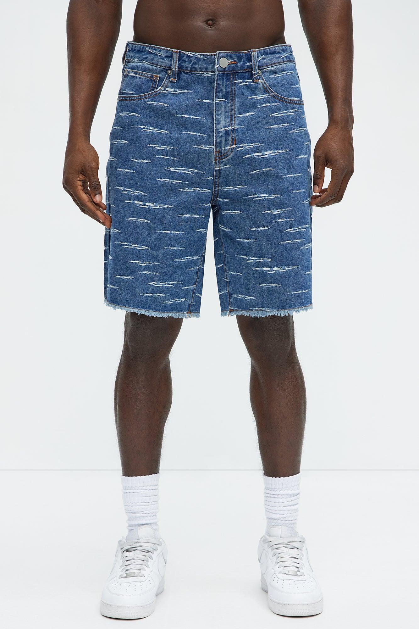 Gage Relaxed Denim Shorts - Medium Blue Wash Product Image