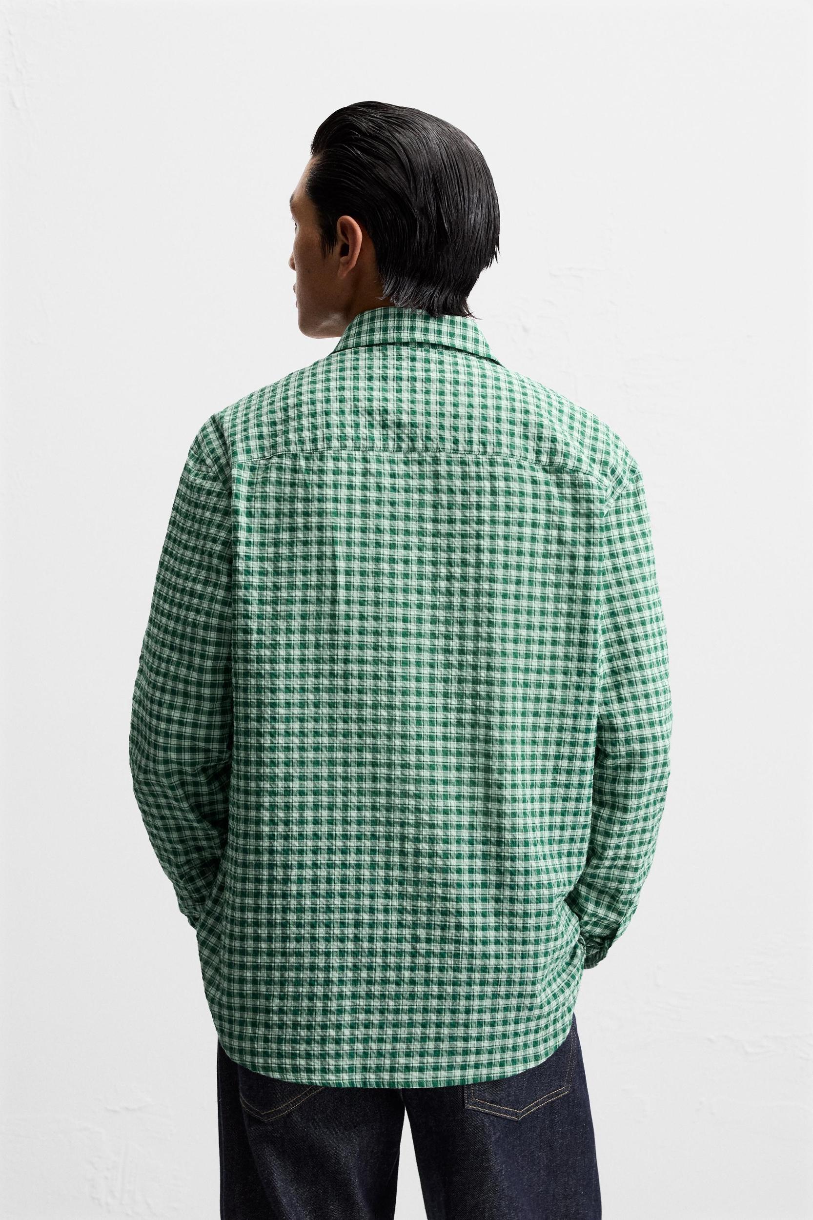 TEXTURED PLAID SHIRT Product Image