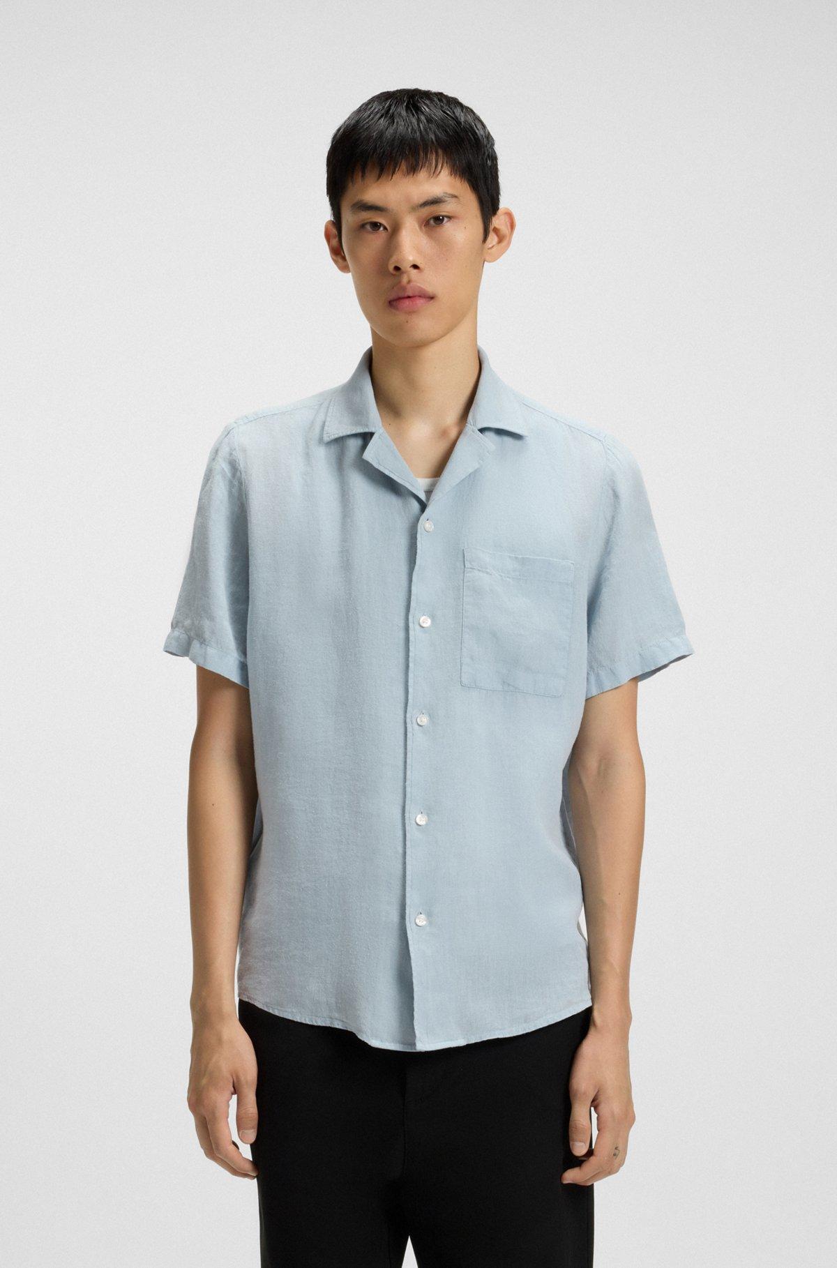 Relaxed-fit multi-occasional shirt in linen Product Image