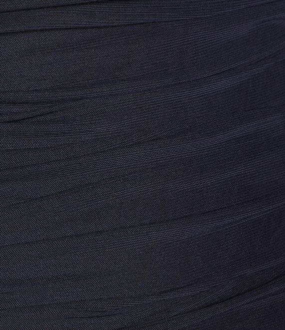 C&V Chelsea & Violet Long Sleeve Shirred Mesh Dress Product Image