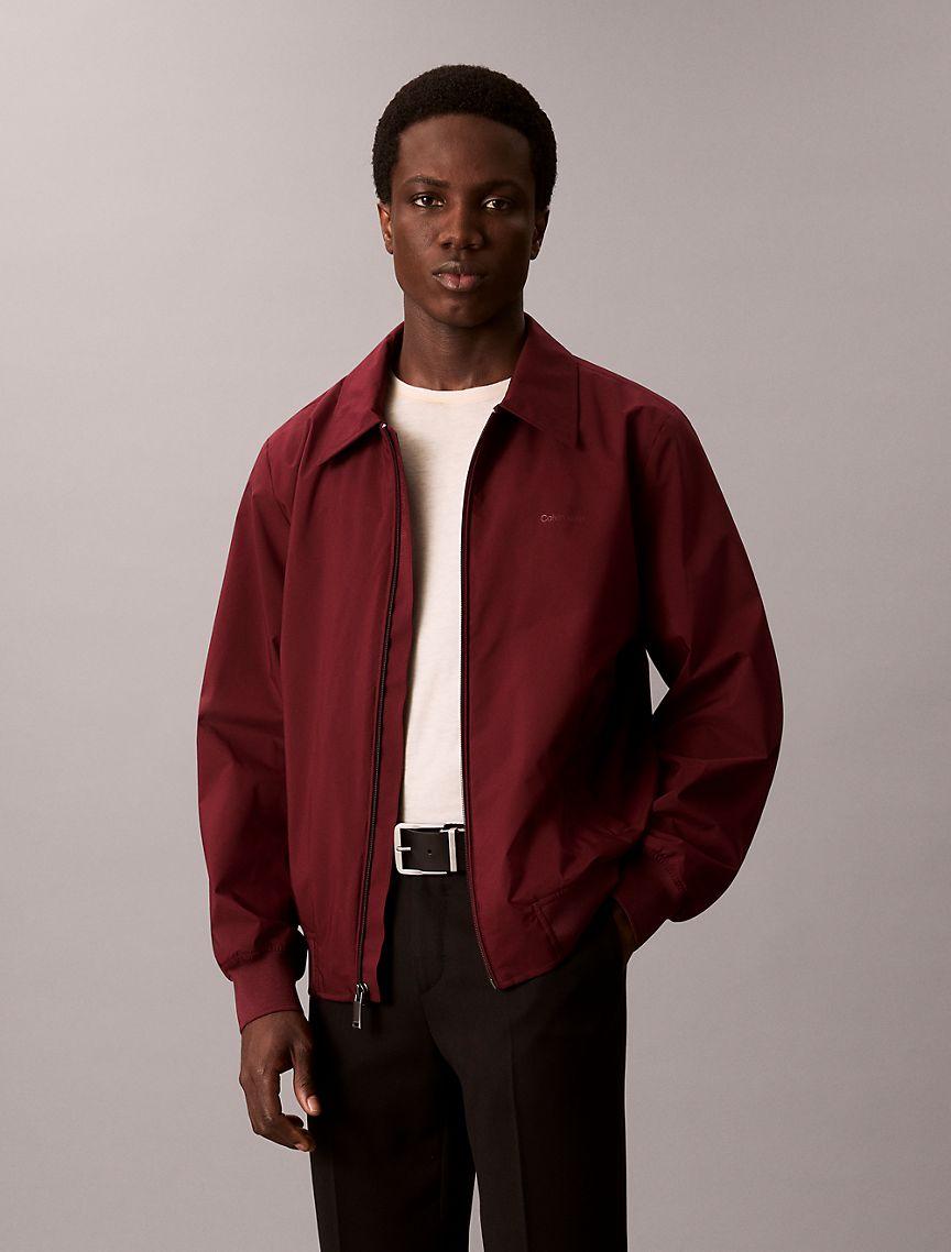 Calvin Klein Mens Collared Relaxed Windbreaker Jacket Product Image