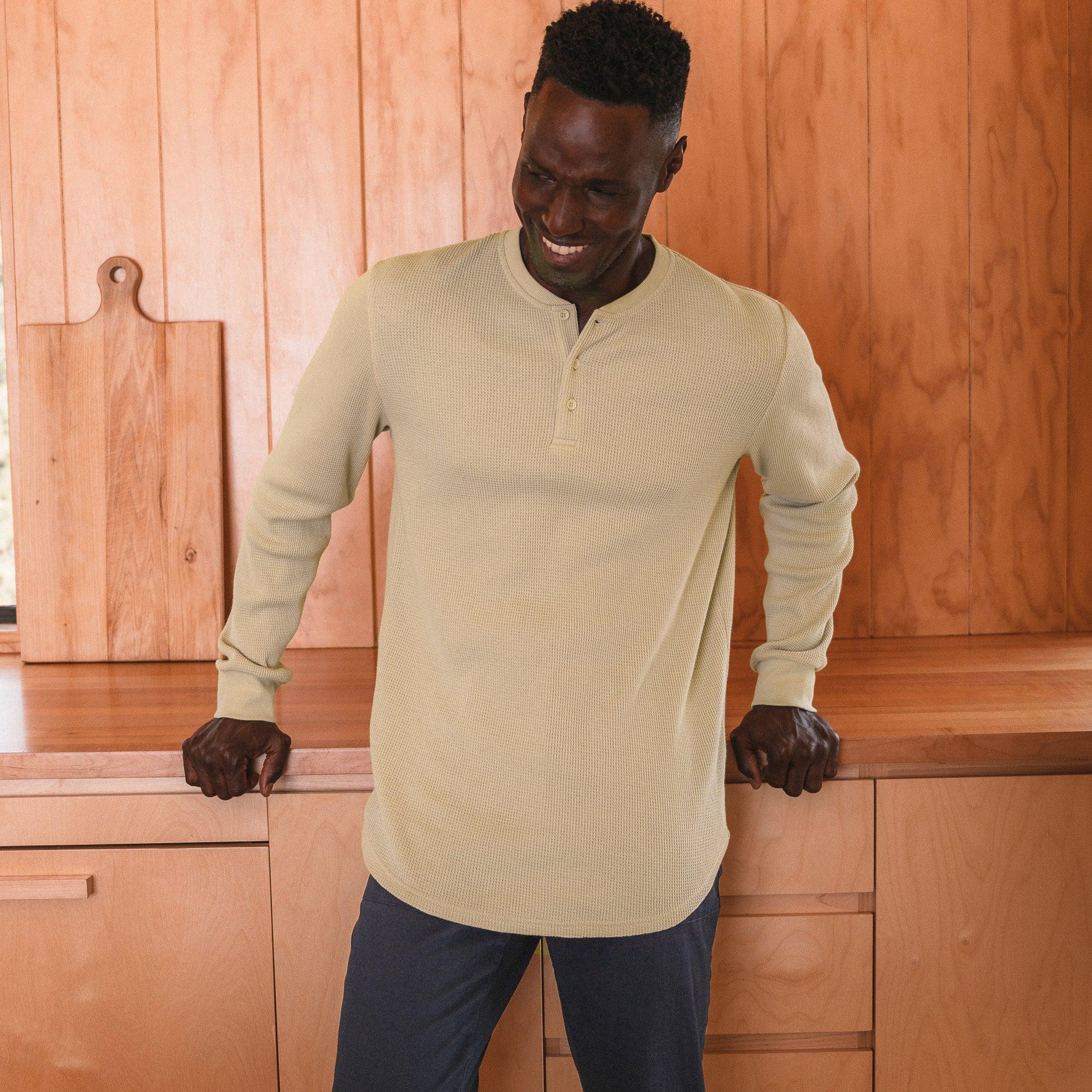 Ardmore Waffle Long Sleeve Henley Male Product Image