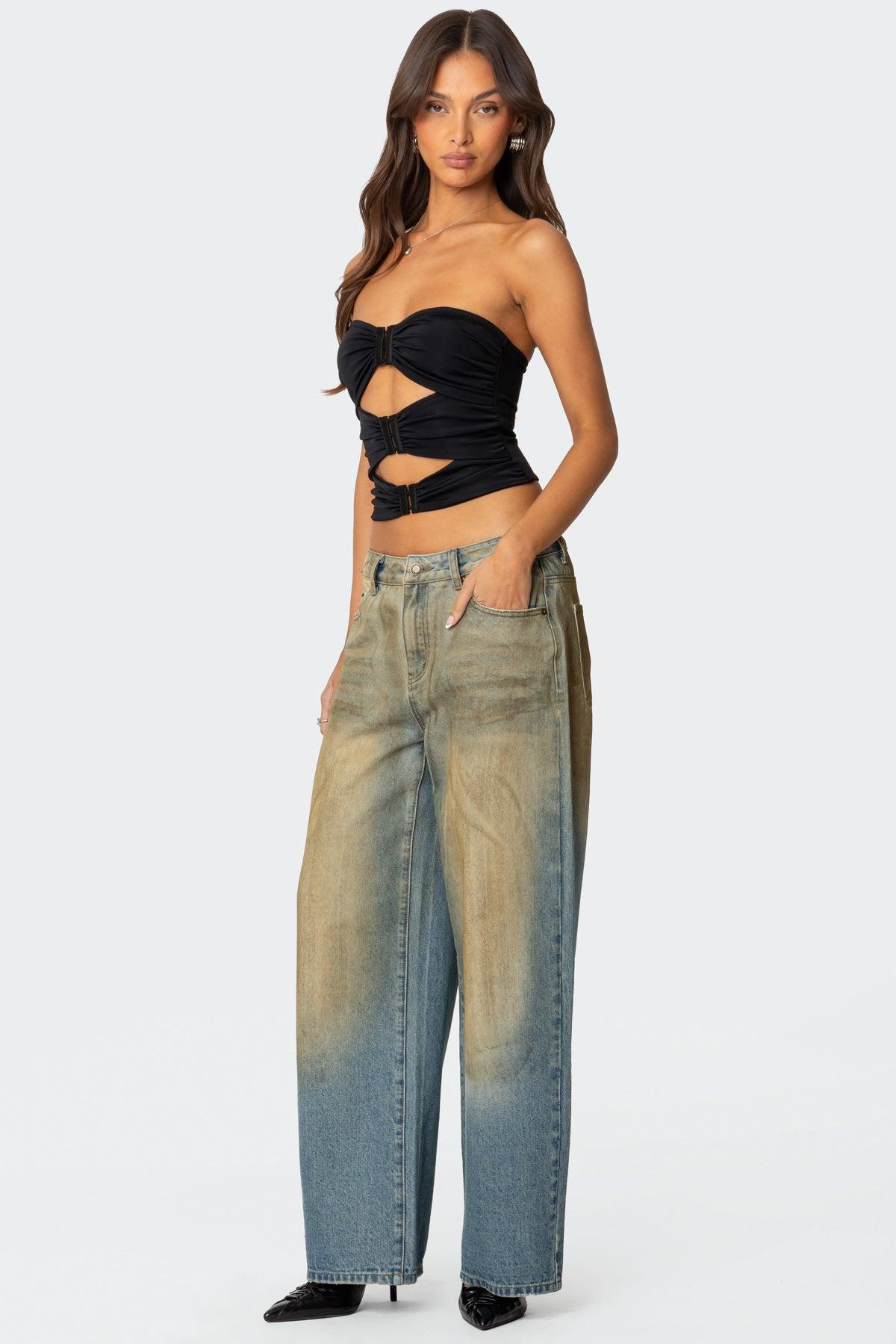 Ariella Cut Out Strapless Top Product Image