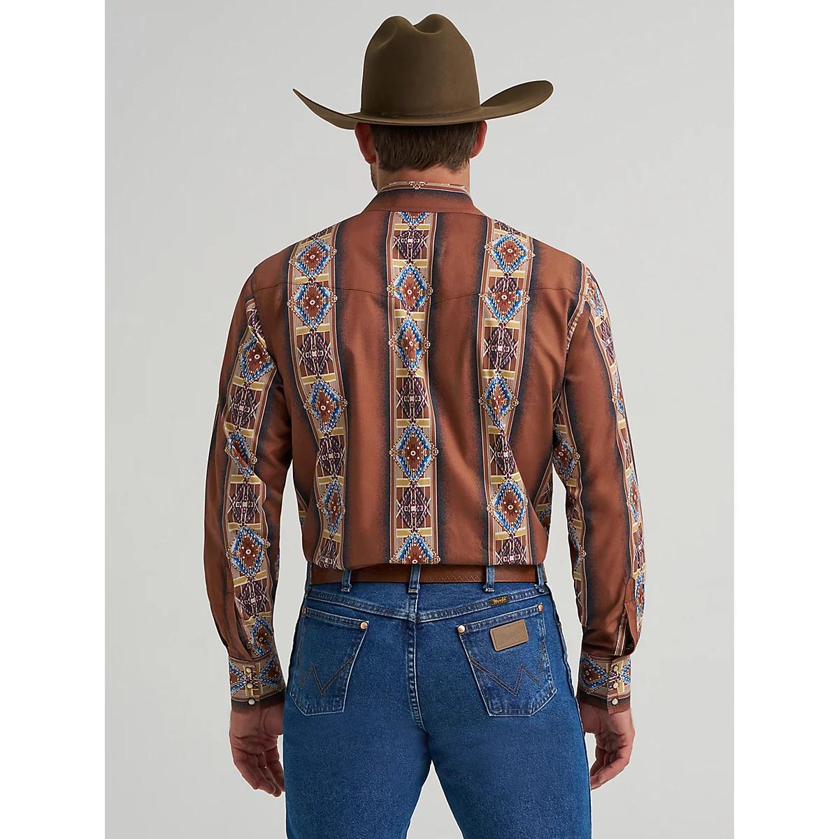 Men's Checotah® Long Sleeve Western Snap Printed Shirt Rose Window Product Image