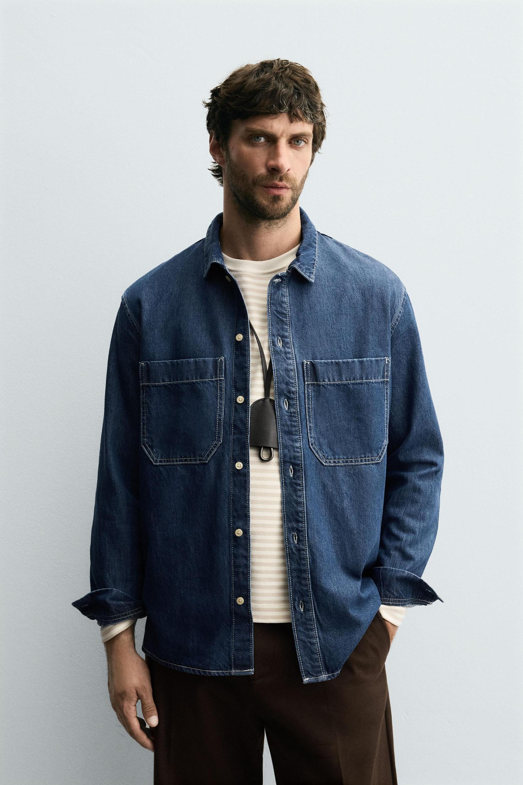 REGULAR FIT DENIM SHIRT Product Image