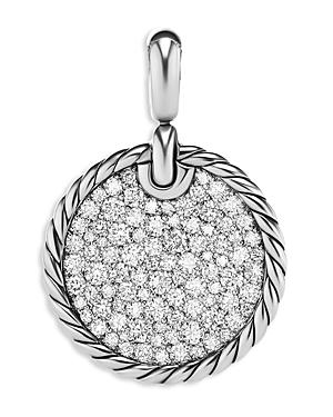 David Yurman Sterling Elements Diamond Pave Disc Pendant Product Image