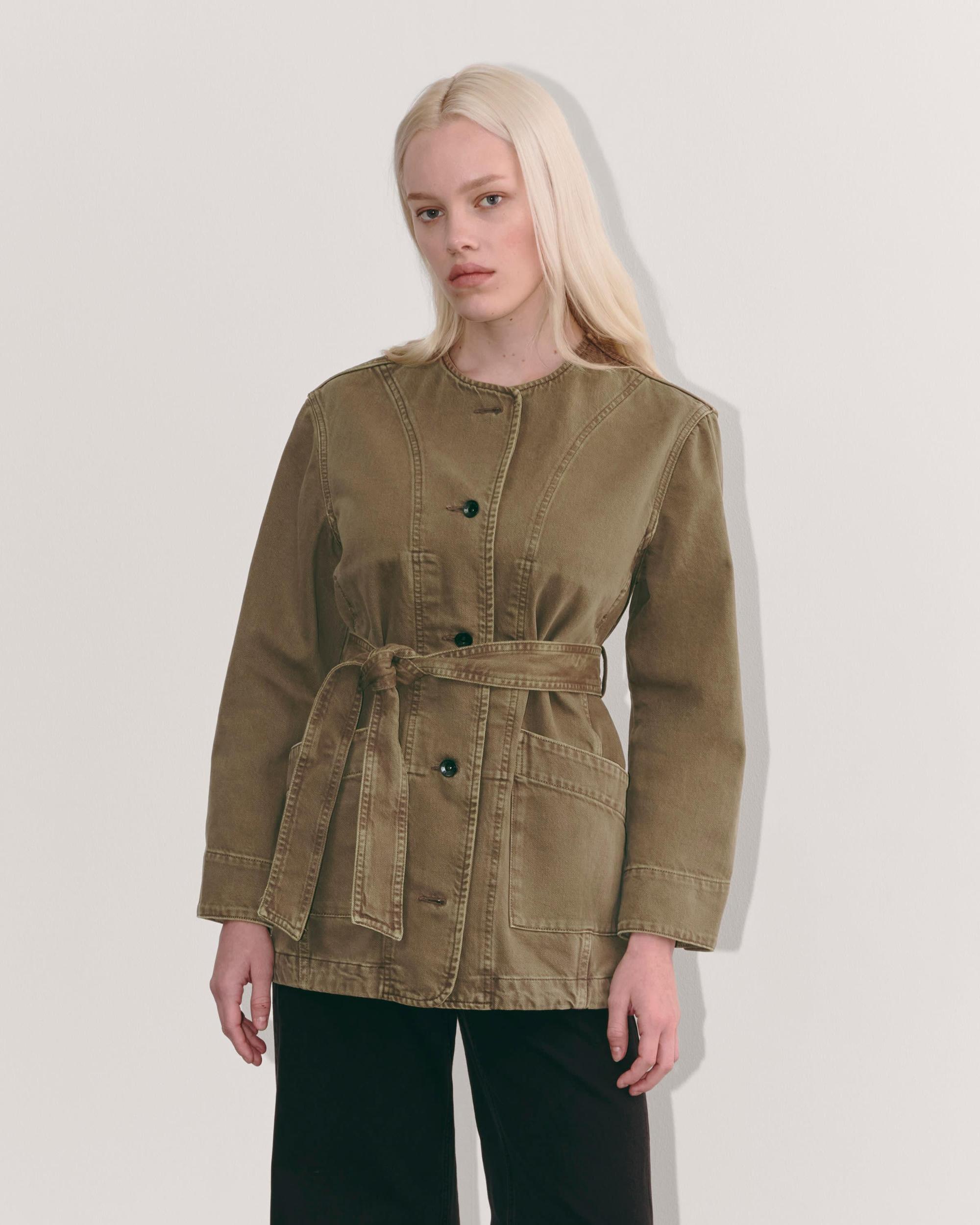 Womens Long Denim Barrel Jacket by Everlane Product Image