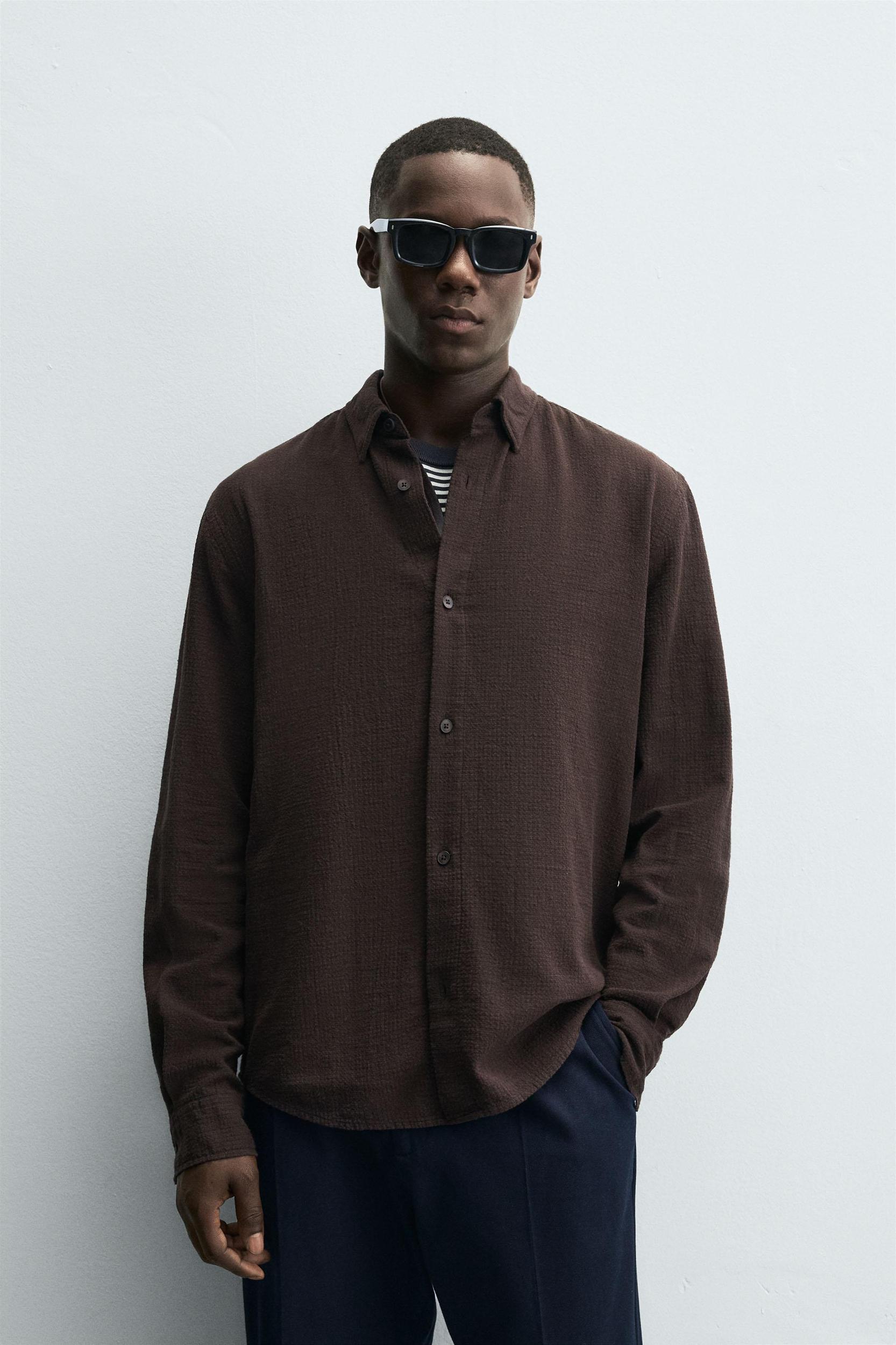 TEXTURED CHECKERED SHIRT Product Image