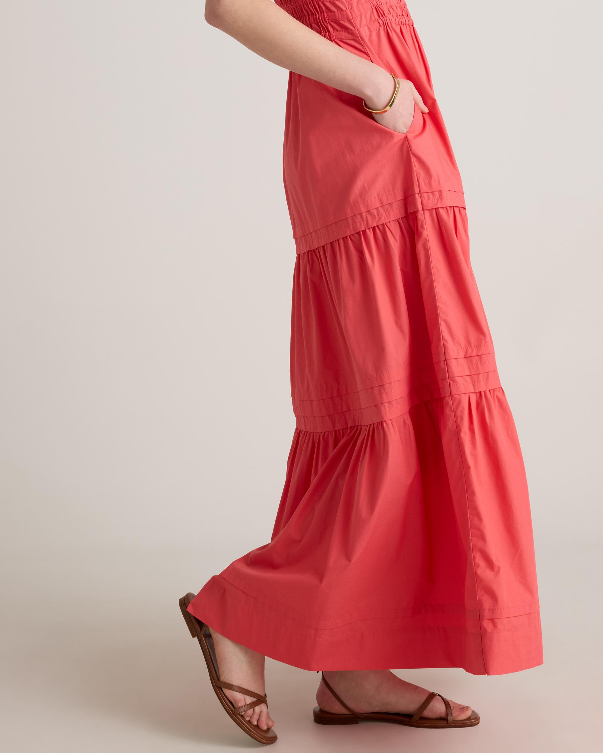 Quince | Women's Poplin Tiered Maxi Dress Cotton Product Image