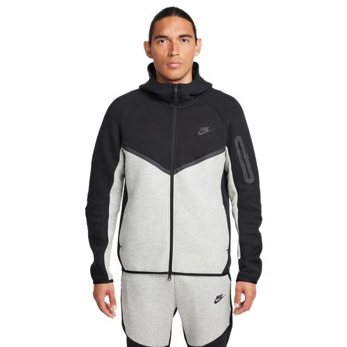 Nike Mens Nike Tech Fleece Full-Zip Windrunner Hoodie - Mens Black/Grey Product Image