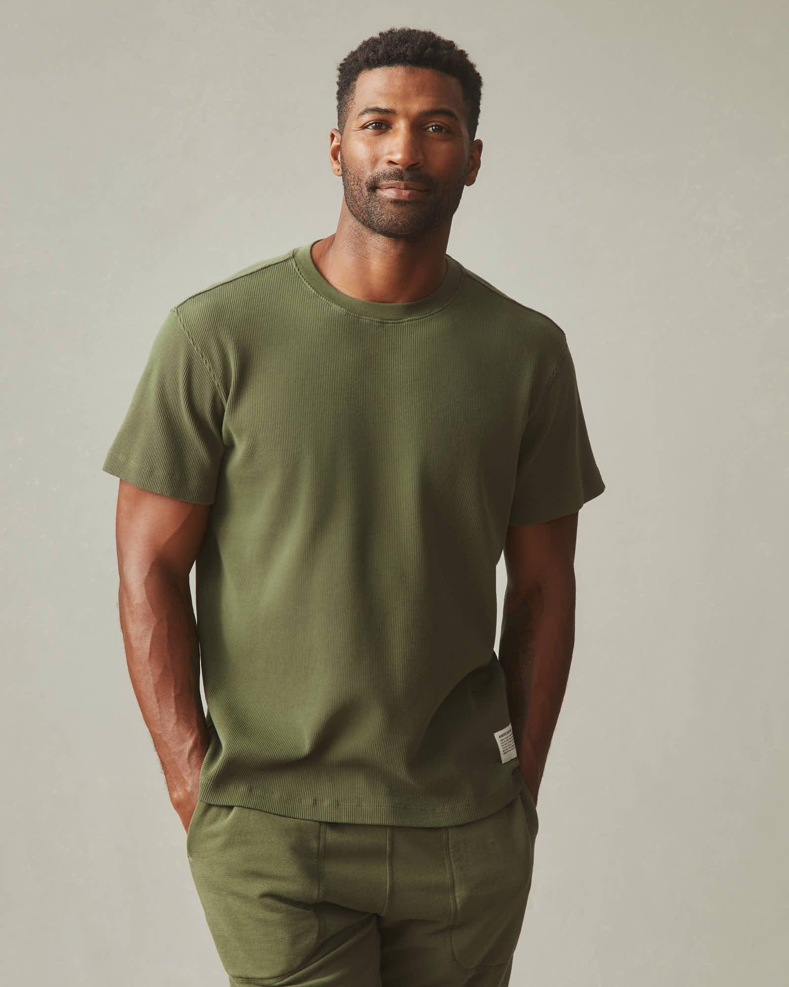 Men's Waffle Crew Tee - Fern Product Image