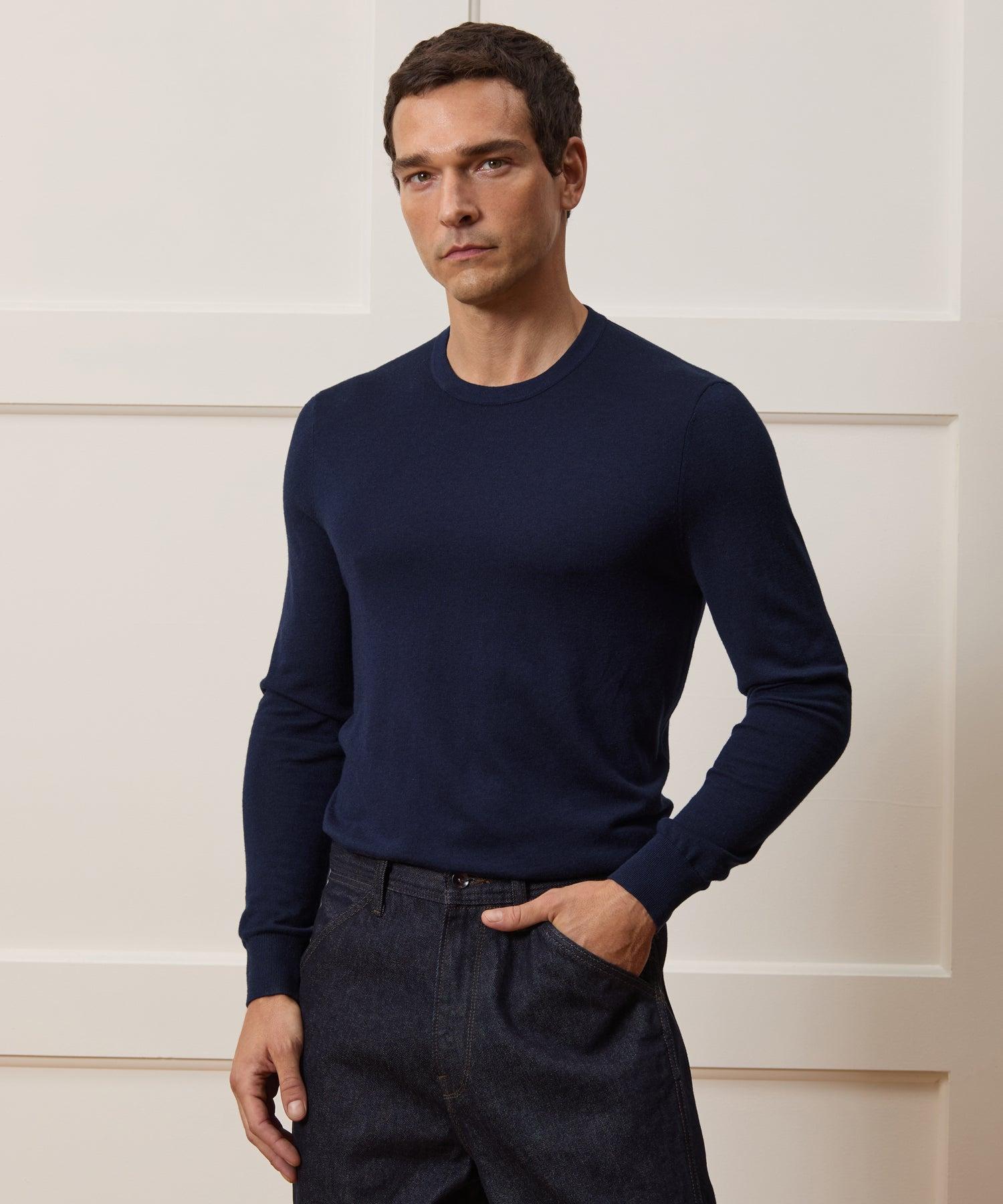 Silk-Cashmere Crewneck Sweater Product Image