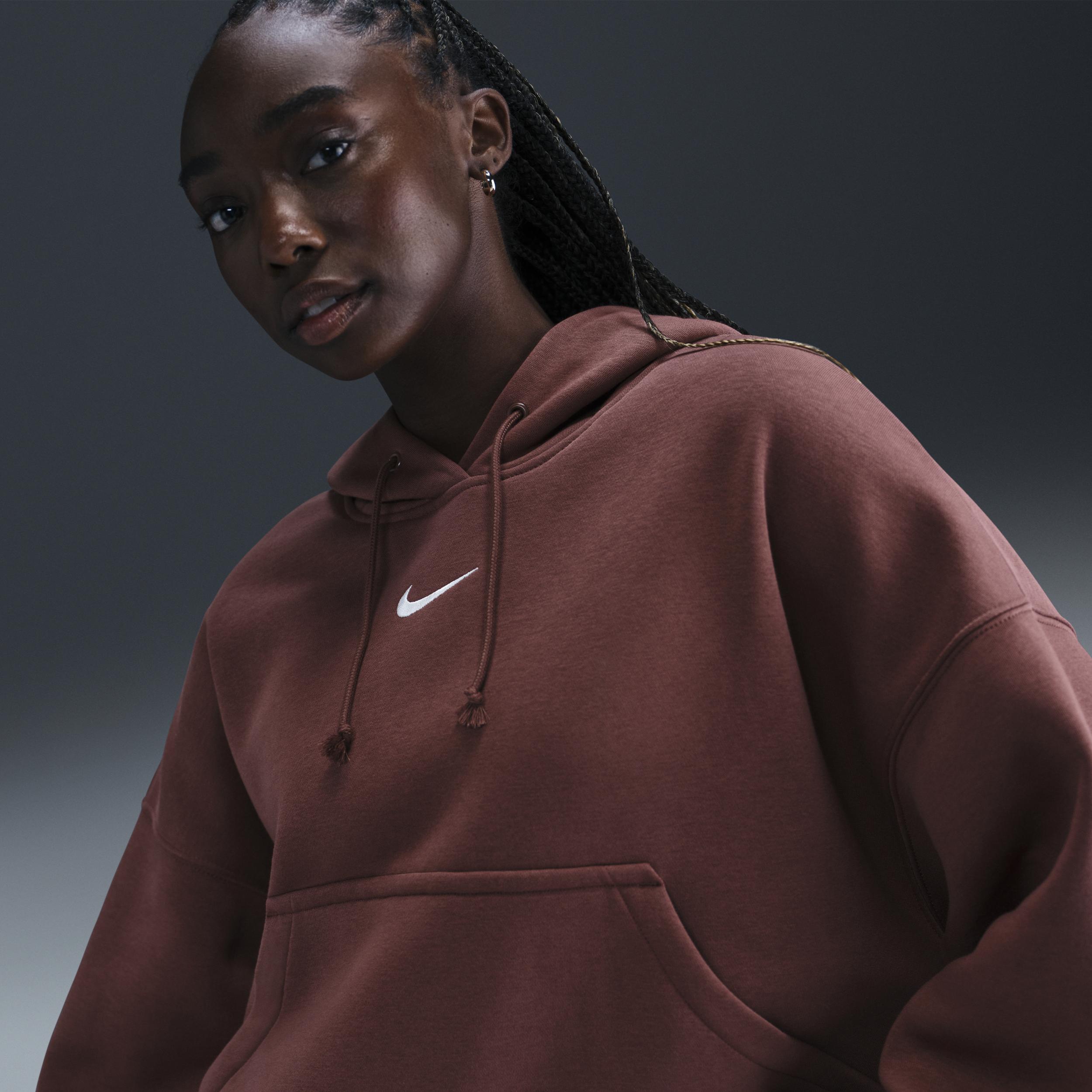 Womens Nike Sportswear Phoenix Fleece Over-Oversized Pullover Hoodie | DQ5858-218 Product Image