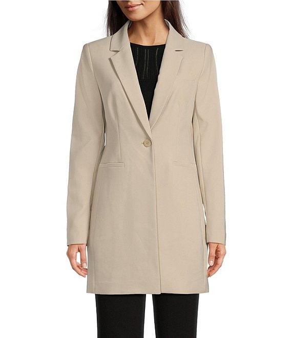 DKNY By Donna Karan Tech Tailoring Notch Lapel One-Button Topper Product Image