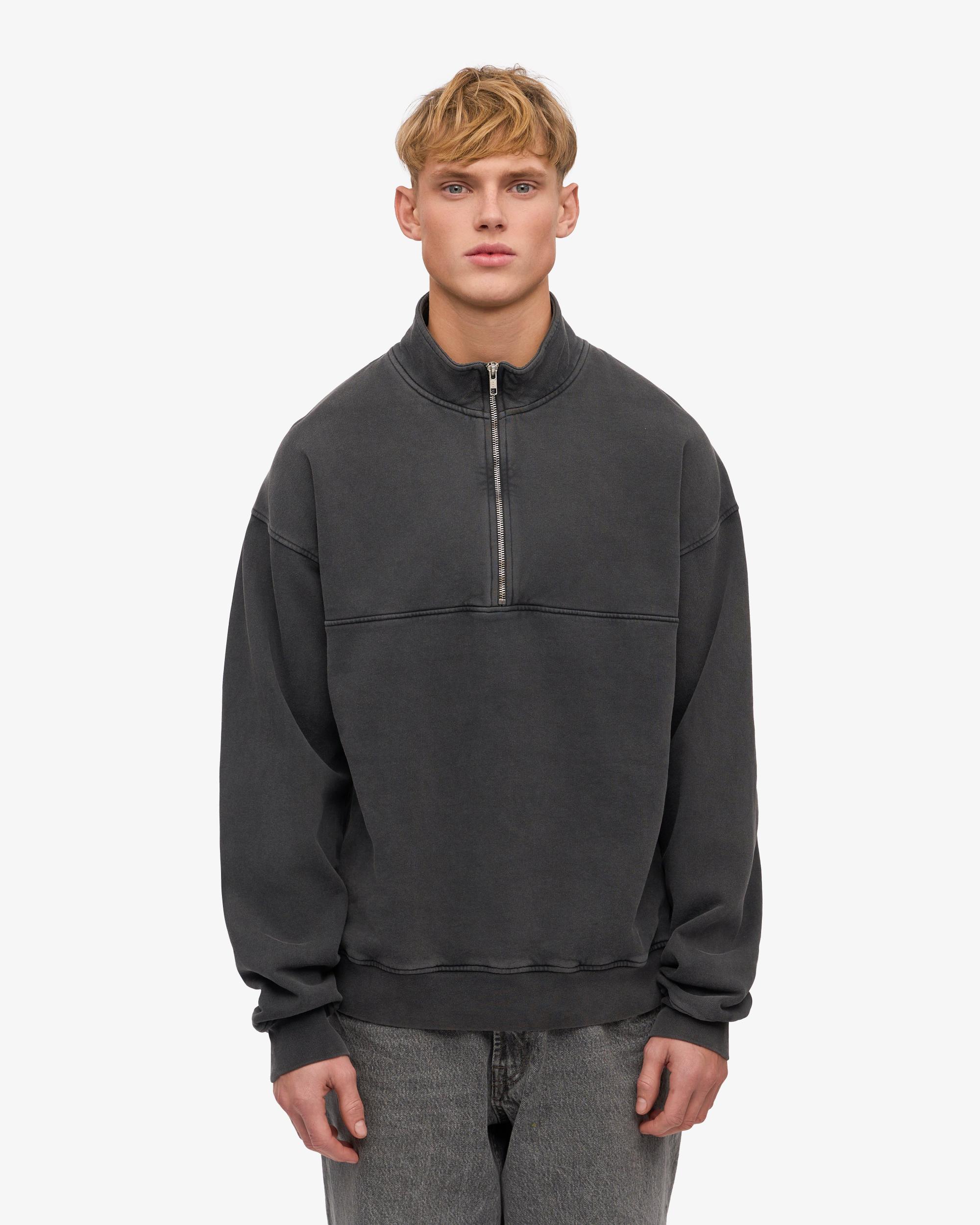 Organic Quarter Zip - Faded Black Product Image