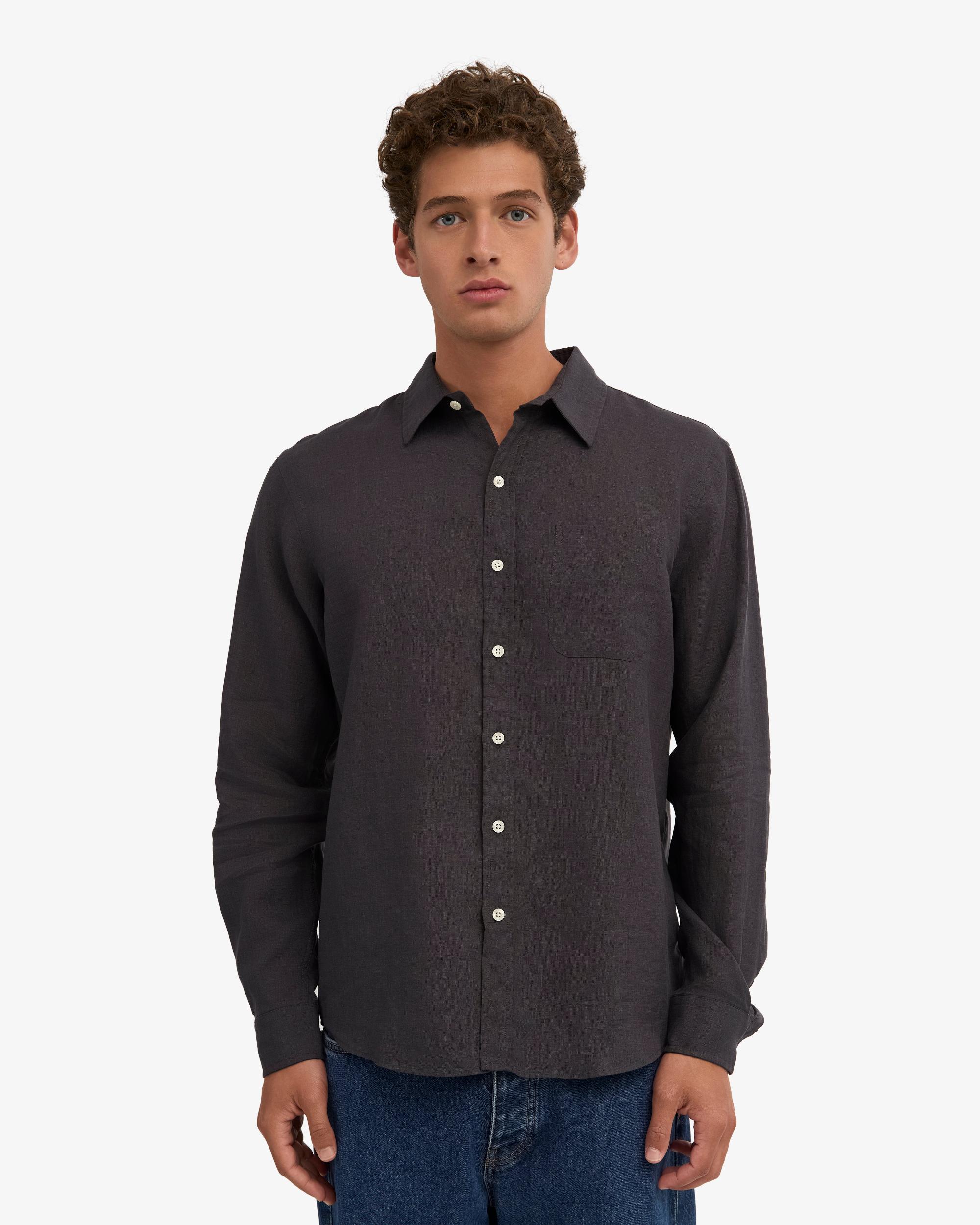 Linen Shirt - Lava Grey Product Image
