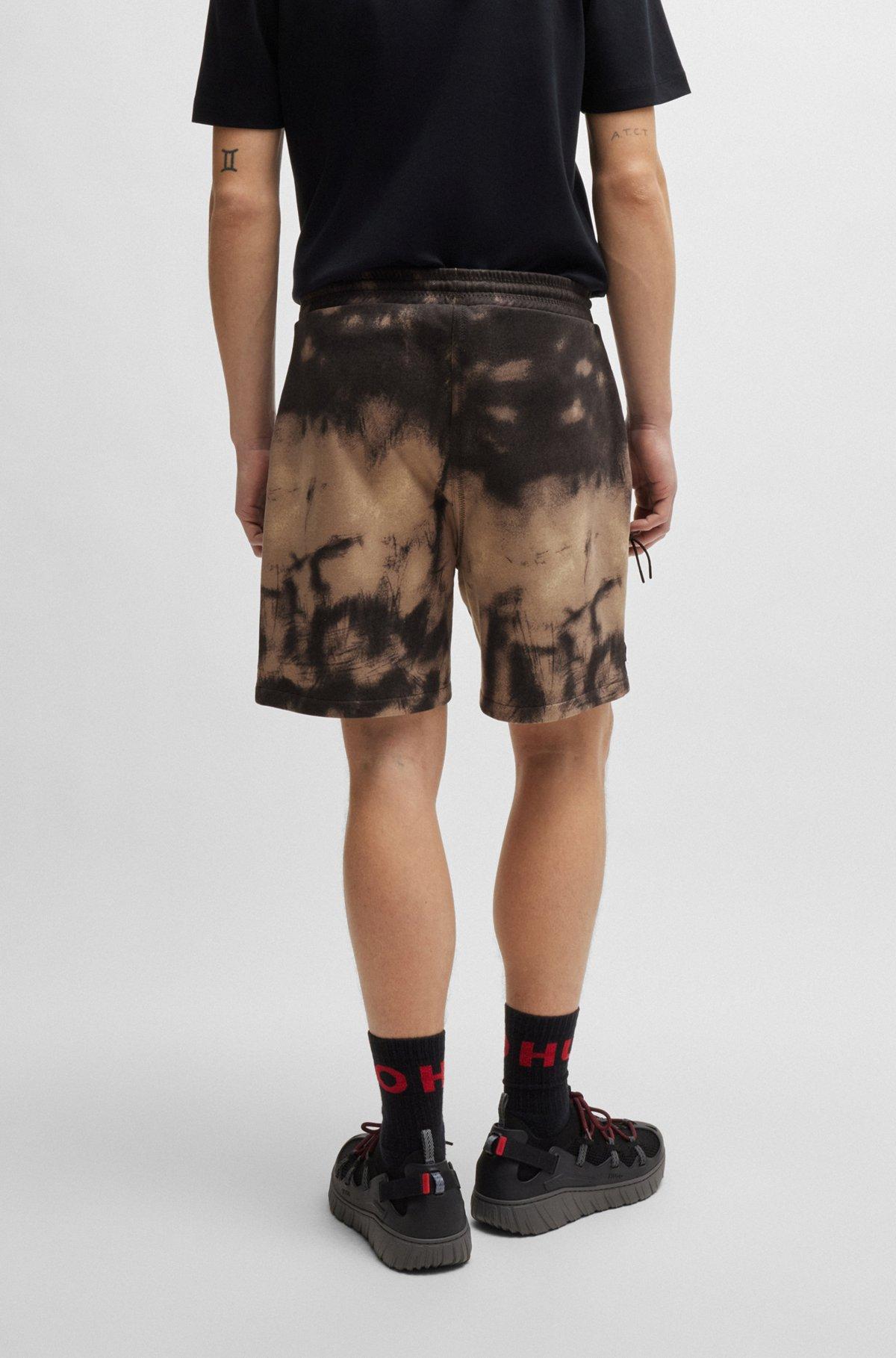 Cotton-terry relaxed-fit shorts with logo print Product Image