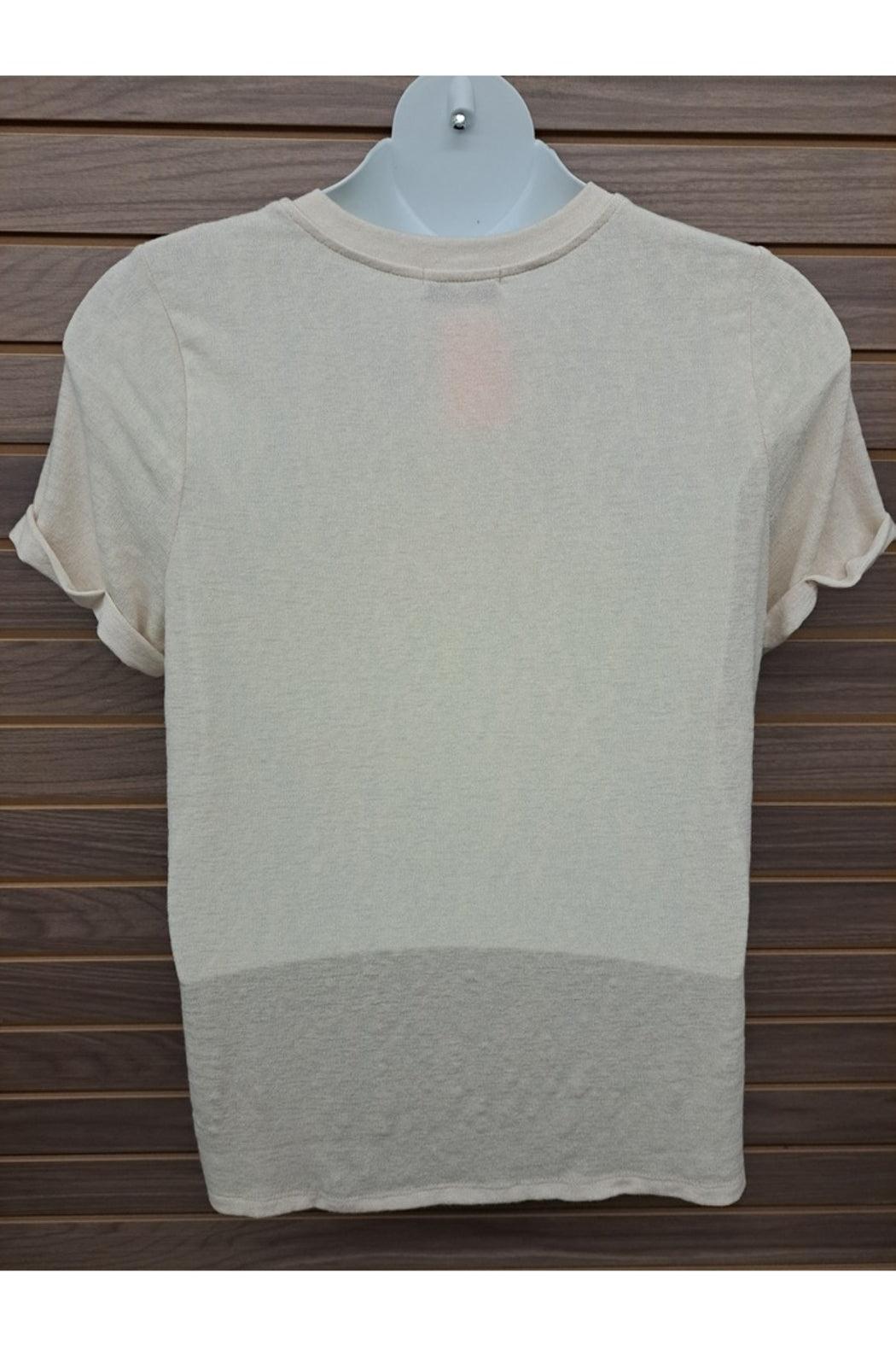 "Love" rolled sleeves tee shirt Product Image