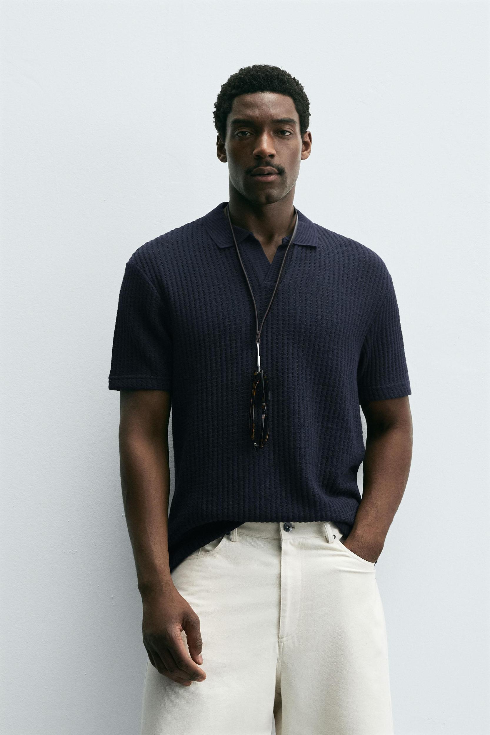 TEXTURED POLO SHIRT Product Image
