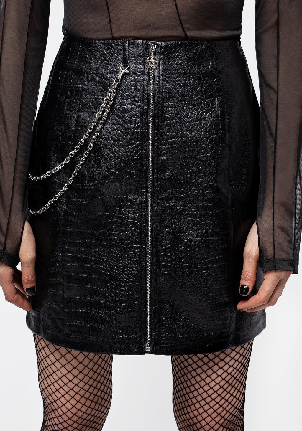 Antrum Zip Front Mini Skirt Product Image