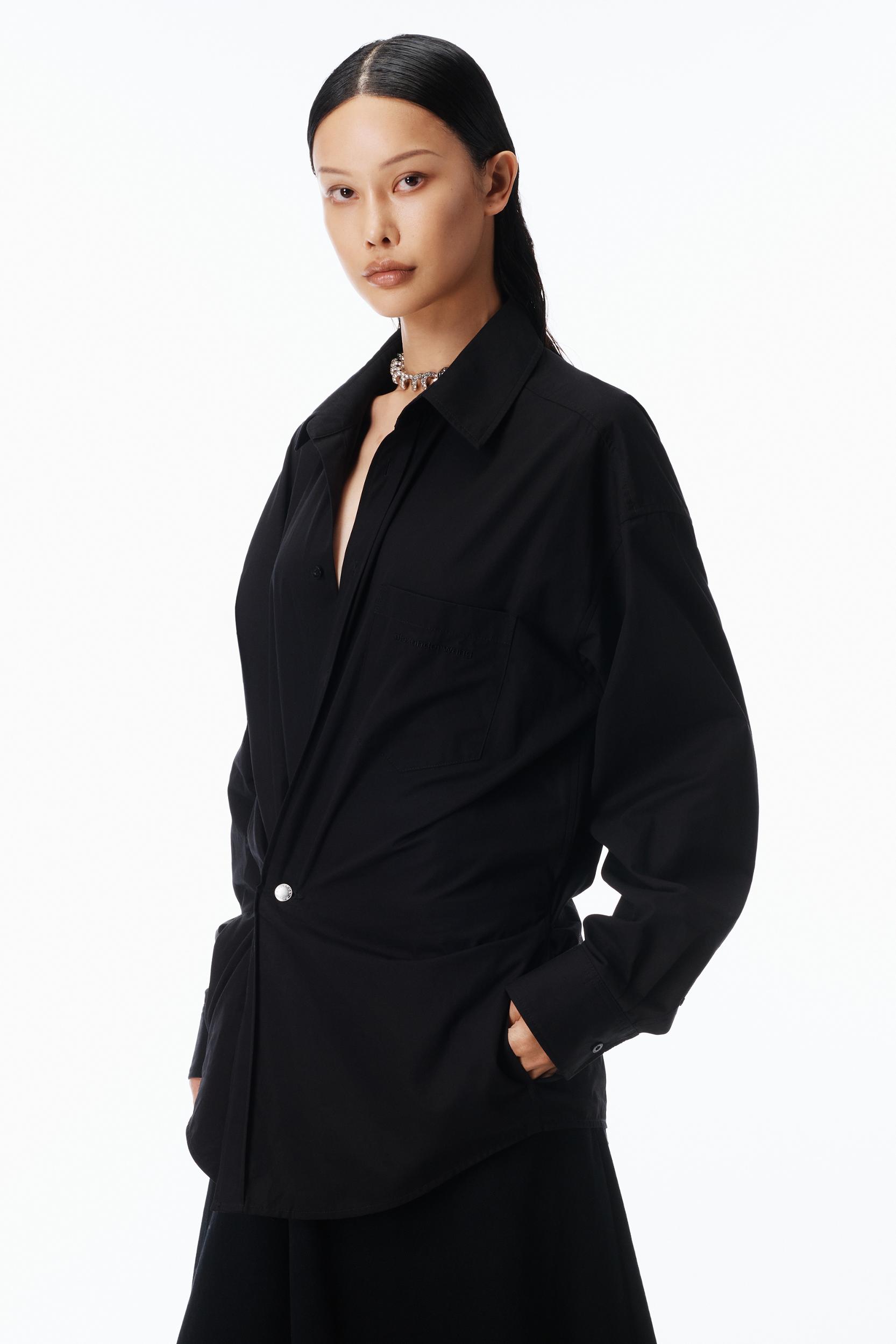 Pre-styled Wrap Mini Dress In Cotton Product Image