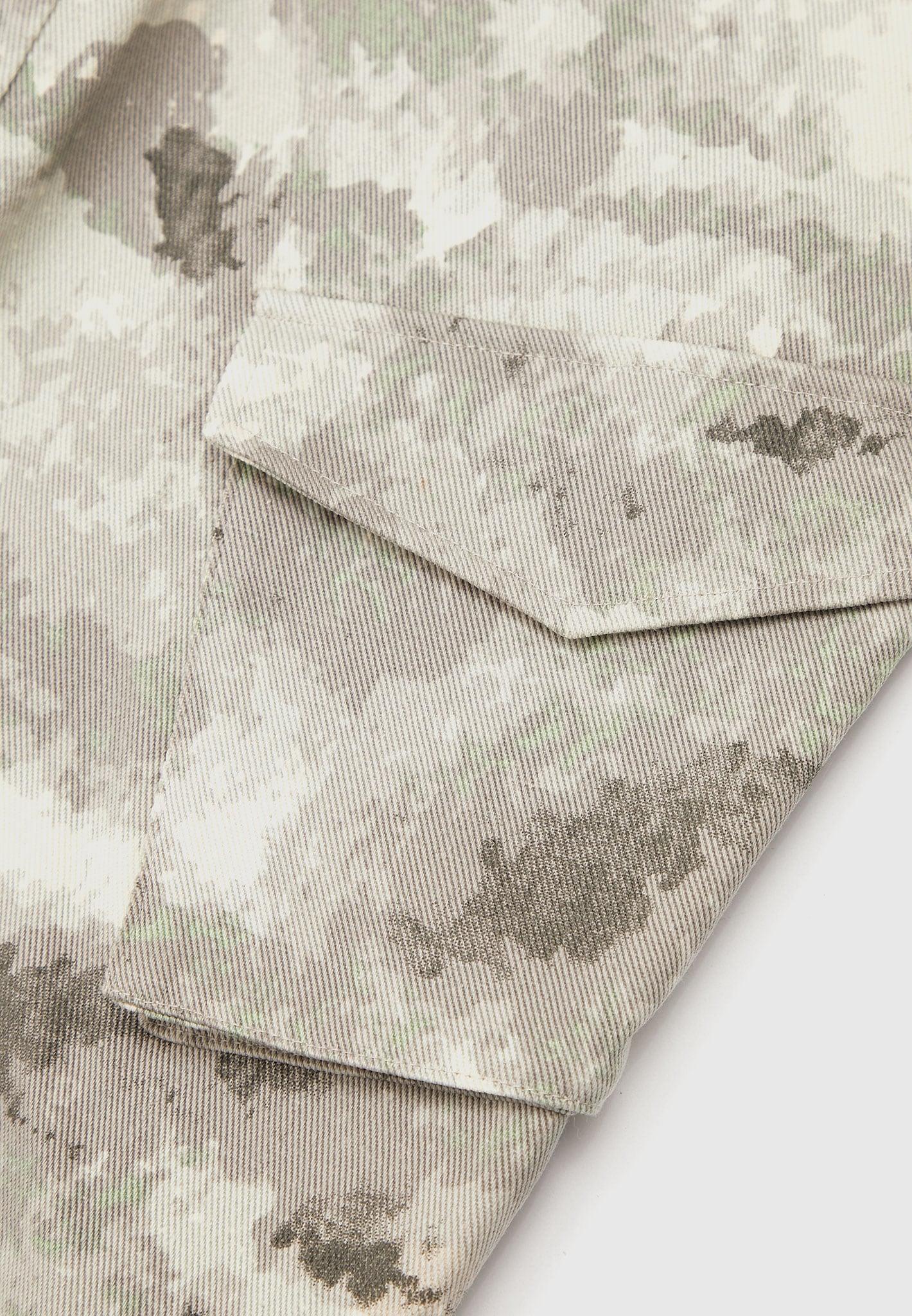 High Waisted Camo Cargo Pants - Grey Female Product Image