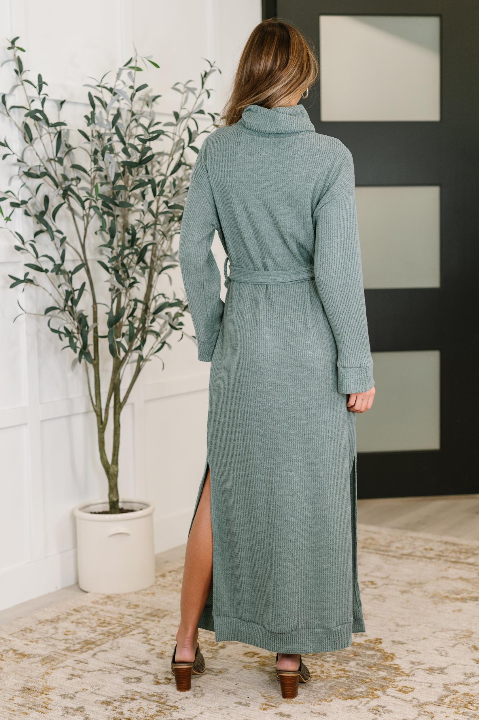 Travel Plush Knit Dress in Soft Teal (Online Exclusive) Female Product Image