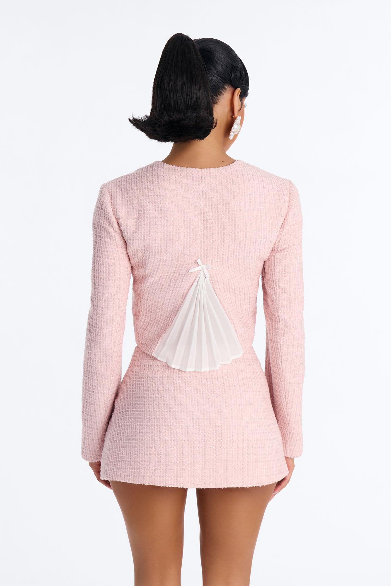 Sugarplum Tweed Skirt Set - Pink/combo Female Product Image