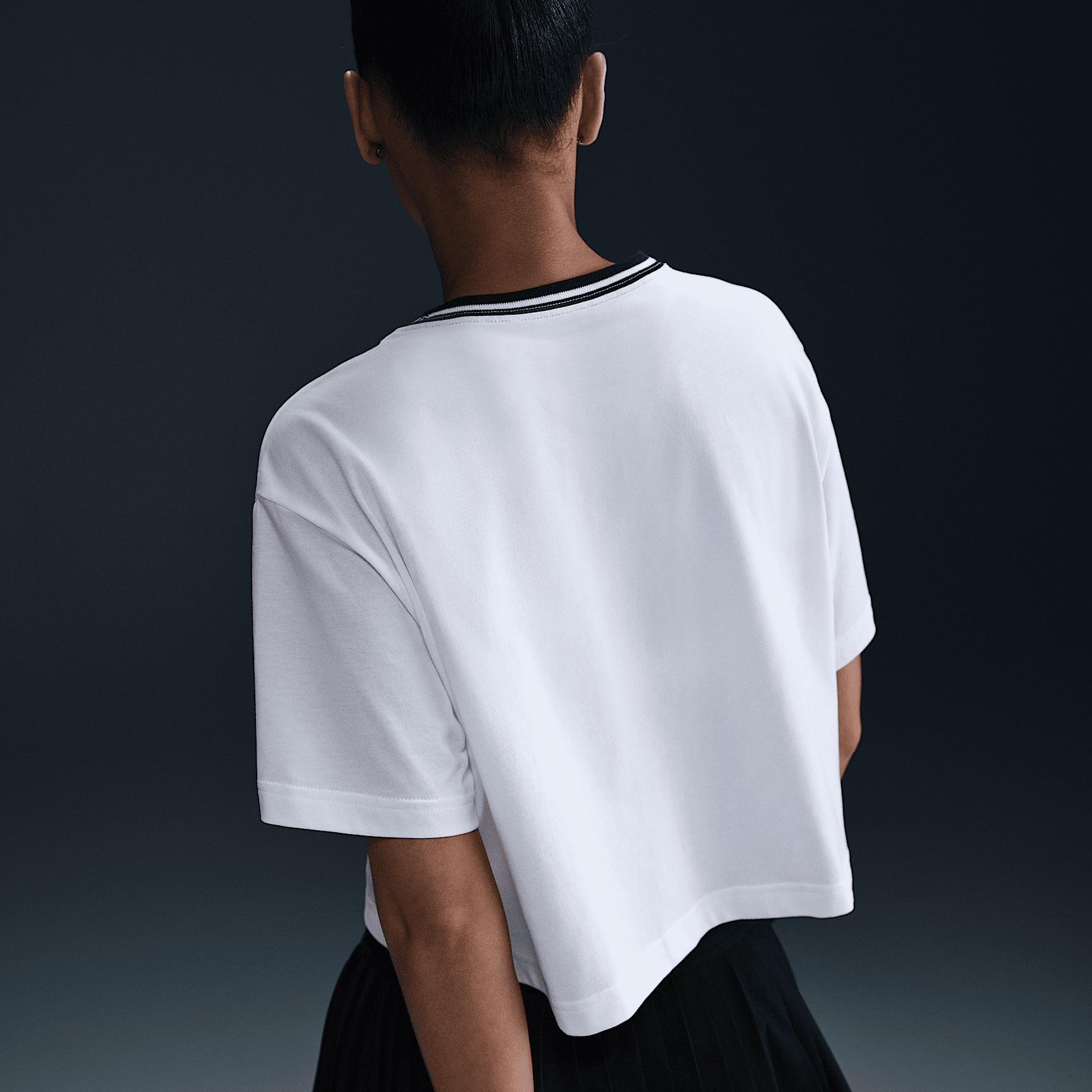 Nike Womens Heritage Dri-FIT Short-Sleeve Cropped T-Shirt | HJ3640-402 Product Image