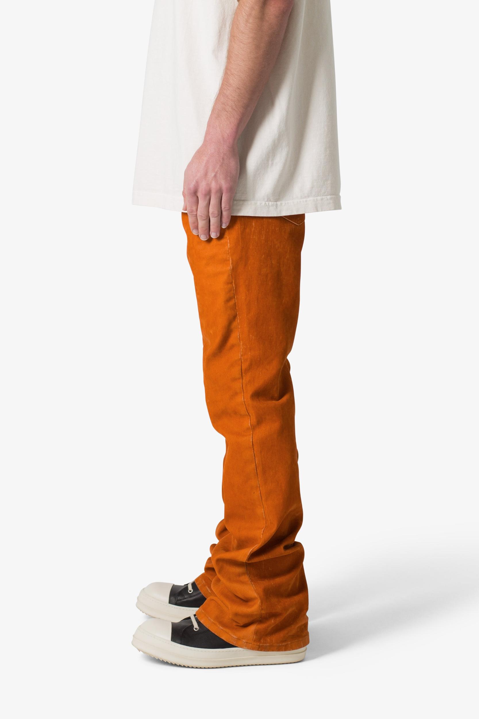 B577 Suede Western Flare Denim - Rust Product Image