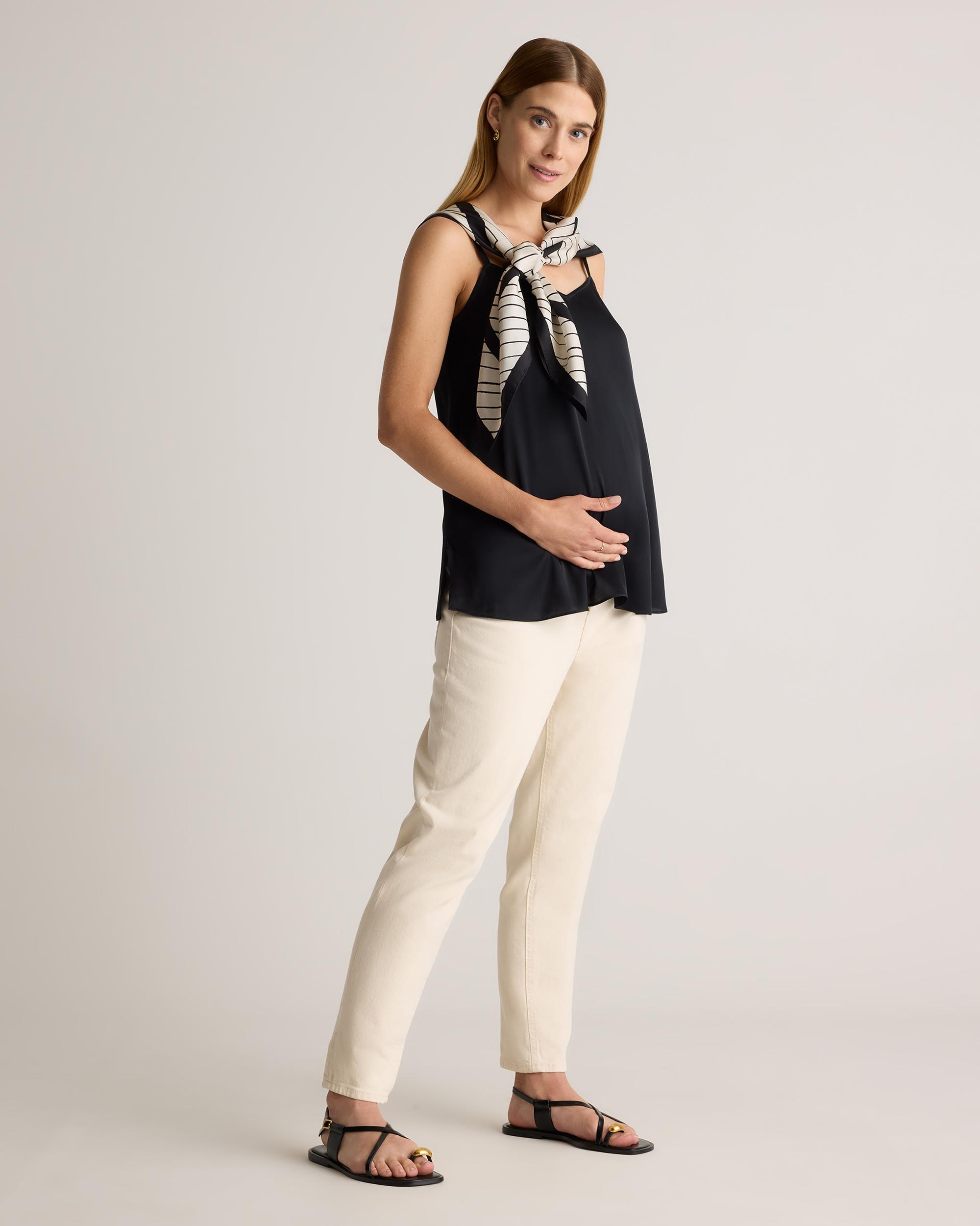 Quince | Women's Washable Stretch Silk V-Neck Maternity Cami Mulberry Silk Product Image