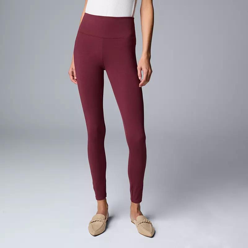 Women's Simply Vera Vera Wang Live-In Shaping High Rise Leggings,  Product Image
