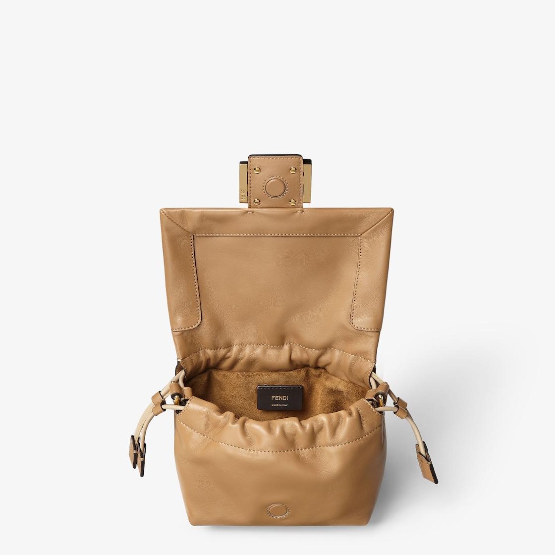 Mamma Baguette SmallCappuccino nappa leather mini-bag Product Image