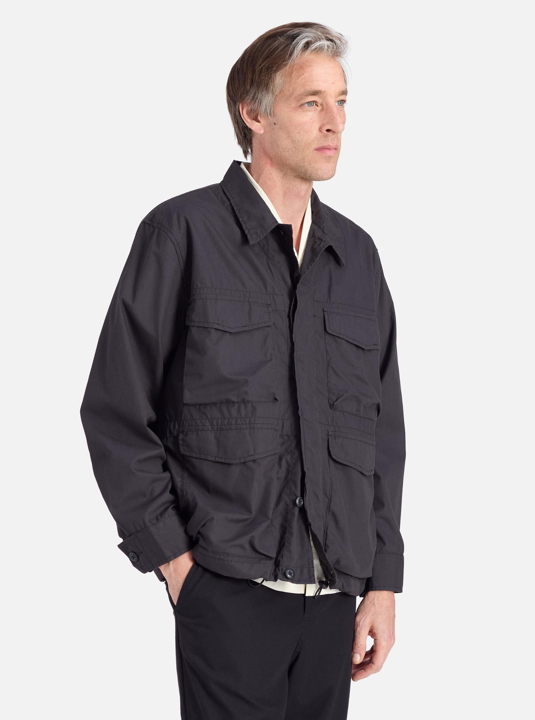 Black Recycled Polytech Parachute Field Jacket Product Image