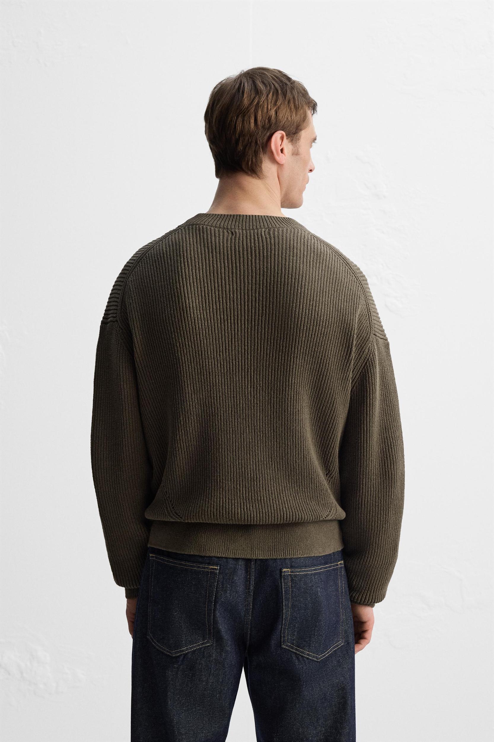 RELAXED FIT COTTON BLEND SWEATER Product Image