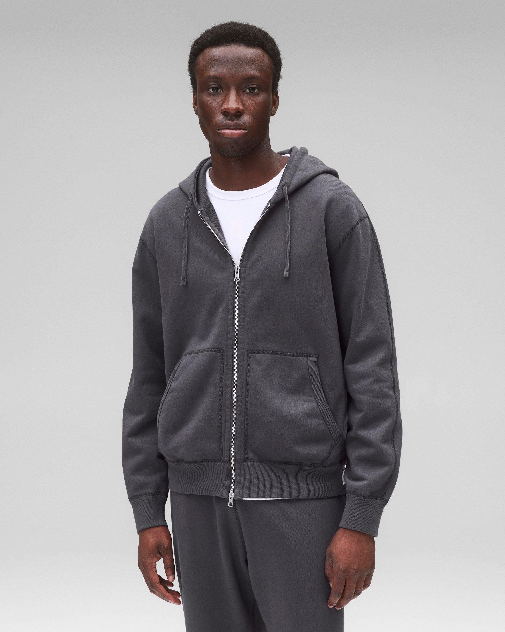 Midweight Terry Standard Zip Hoodie Male Product Image