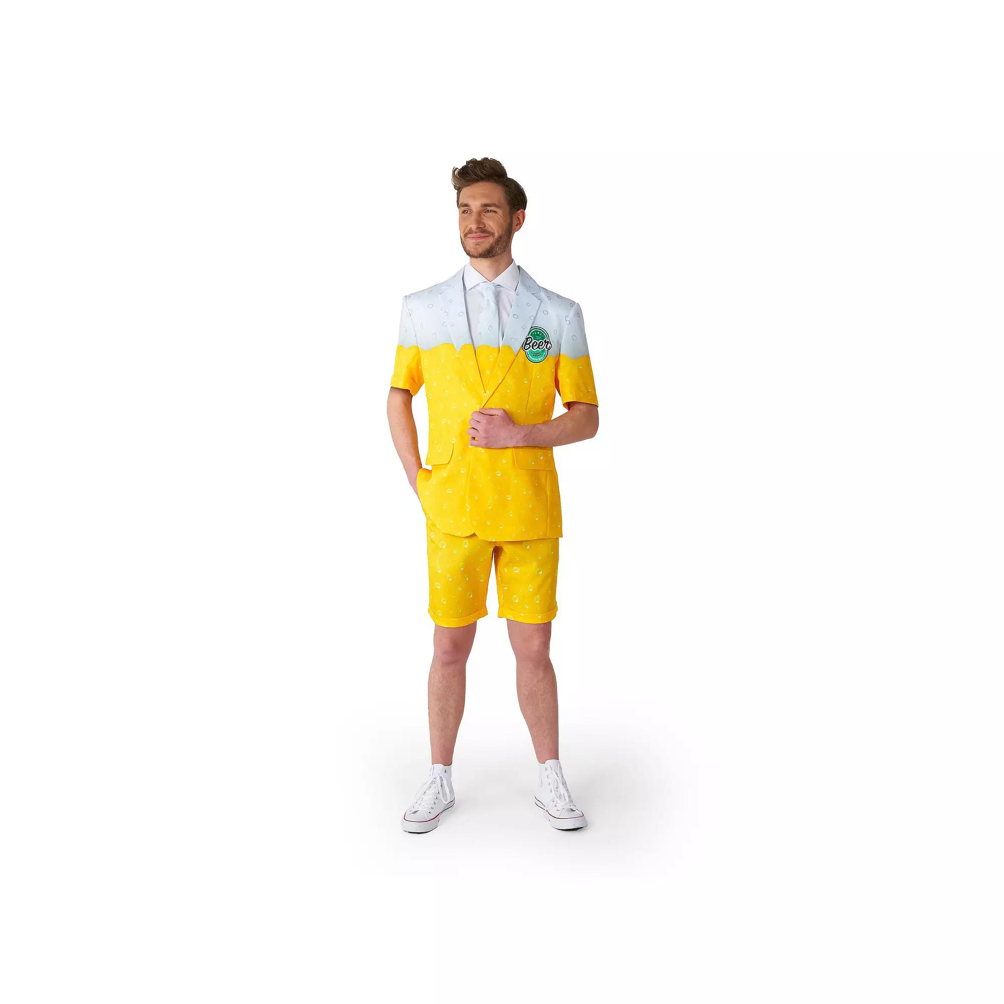 Men's Suitmeister Premium Beer Party Modern-Fit Novelty Summer Suit & Tie Set Product Image