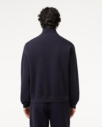 Men's Loose Fit Zip Neck Piqué Sweatshirt Product Image