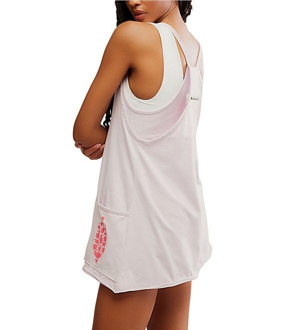 FP Movement Hot Shot Mini Logo V-Neck Sleeveless Patch Pocket Mini Dress Product Image